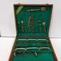 81 Pc James Quality Jewellers Thailand Gold Tone Flatware Set in Wooden Case image number 1