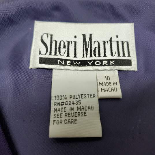 Sheri Martin New York Short Sleeve Dark Purple Midi Dress Women's 10 image number 3