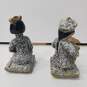 Pair of Vintage Ceramic Asian Boy Reading & Girl Sitting Figurines image number 3