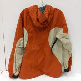 Helly Hansen Full Zip Parka Style Orange & Beige Jacket Size Medium alternative image