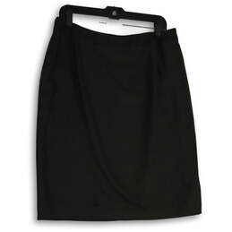 NWT Womens Green Flat Front Side Zip Short A-Line Skirt Size 14 alternative image