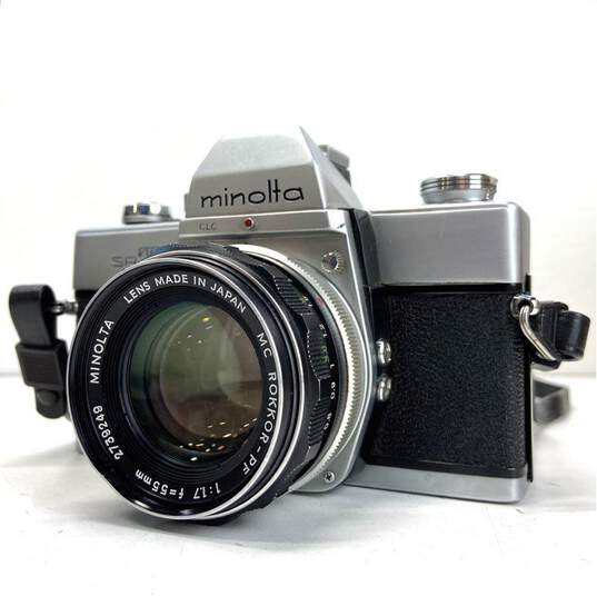 Minolta SRT101 35mm SLR Camera with 3 Lenses, Flash & Tele Converter image number 2