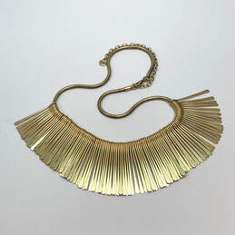 Designer Stella & Dot Gold-Tone Rope Chain Multiple Bars Statement Necklace alternative image