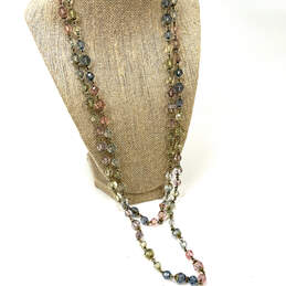 Designer Joan Rivers Multicolor Bicone Double Strand Beaded Necklace