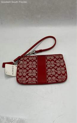 Coach Womens Red Monogram Wallet With Tag