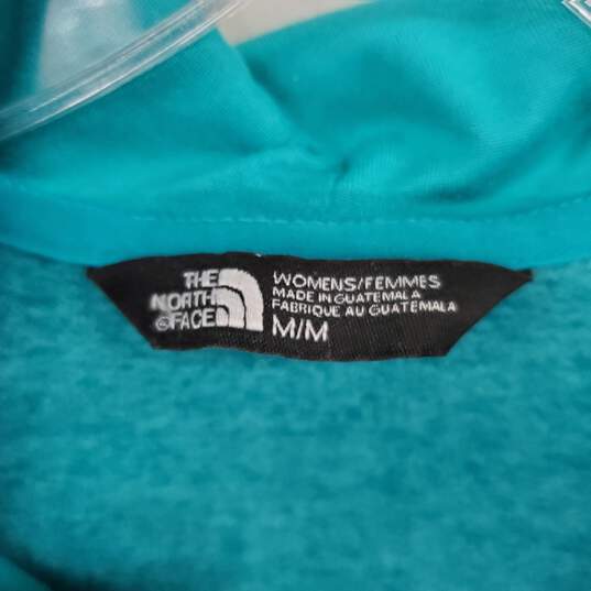 The North Face Turquoise Full Zip Hoodie WM Size M image number 3