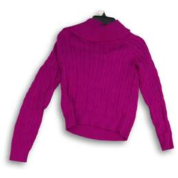 NWT Ralph Lauren Womens Pullover Sweater Knitted Turtleneck Purple Pink Size M alternative image
