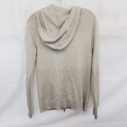 Neiman Marcus Cashmere Light Gray Zip Up Hoodie Size S image number 2