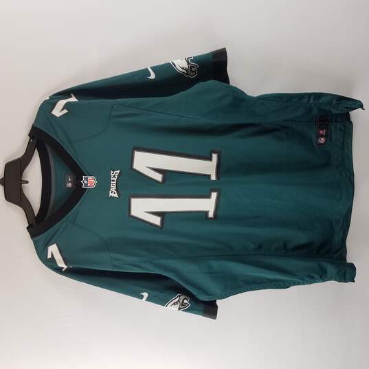 Nike Mens Green NFL Short Sleeve Athletic Shirt Eagles Wentz #11 XXL image number 1