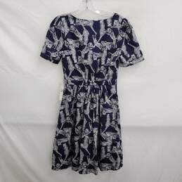 NWT Modcloth WM's Blue Tiger Print 100% Cotton Dress Size XS alternative image