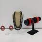 Bundle of 5 Assorted Red and Black Themed Costume Jewelry image number 1