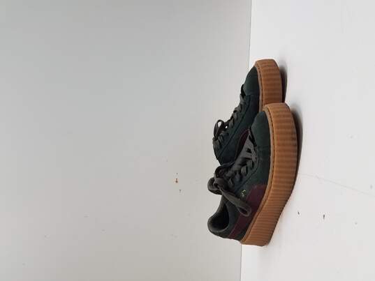 ambición Bolos banda Buy the Puma Shoes | Fenty X Wmns Suede Creeper Green Bordeaux Green/Red  Size 8 | GoodwillFinds