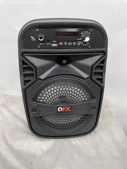 Powers On Low Battery QFX Portable Battery Speaker Model No BT-66SM