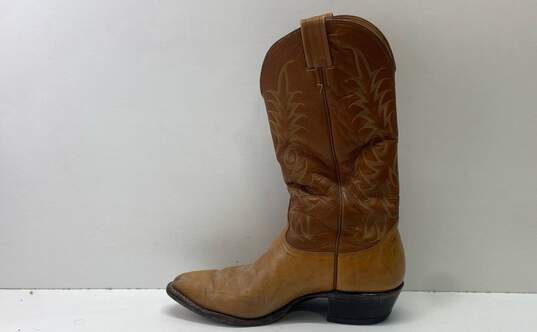 Nocona Leather Western 1 3/4 Stacked Heel Pointed Toe Boot Men US 7 image number 2