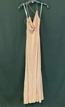 NWT Windsor Womens Blush Pink Sequin Glitter Detail Backless Maxi Dress Sz Small