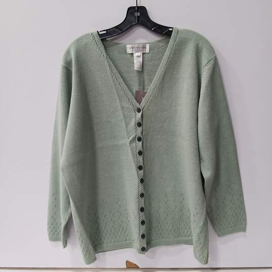 Jones New York Sport Women's Green Sweater 1X Deauville / Kiwi image number 1