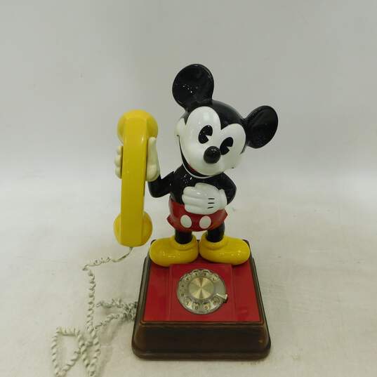 1976 Disney The Mickey Mouse Rotary Dial Land Line Phone image number 1