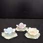 Set of 3 Assorted Ardalt Japan Pastel Color  Rose Candle Holders image number 1