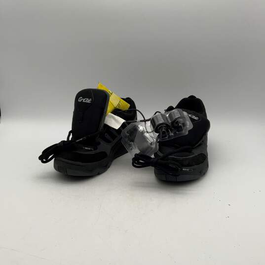 NIB Cruz Mens Black Lace-Up Low Top Sneaker Shoes W/ Removable Wheels Size 9 image number 1