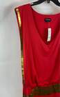 NWT Bebe Womens Red Gold Armor Beaded V-Neck Cocktail Mini Dress Size Small image number 3