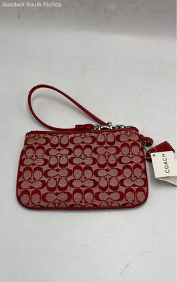 Coach Womens Red Monogram Wallet With Tag alternative image
