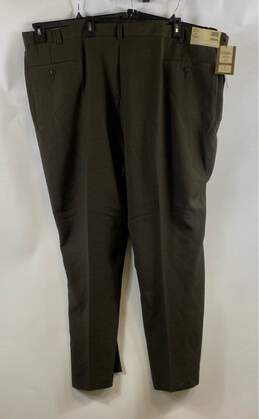 NWT Haggar Mens Gray Classic Fit Flat Front Slacks Dress Pants Size 54X32 alternative image