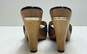 Michael Kors Sequin Strap Wooden Heel Pumps Silver 6.5 image number 4