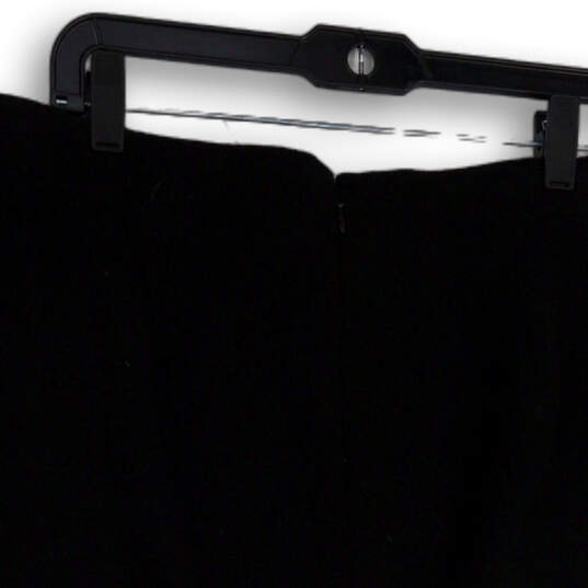 Womens Black Flat Front Back Zip Short Straight And Pencil Skirt Size 6 image number 3