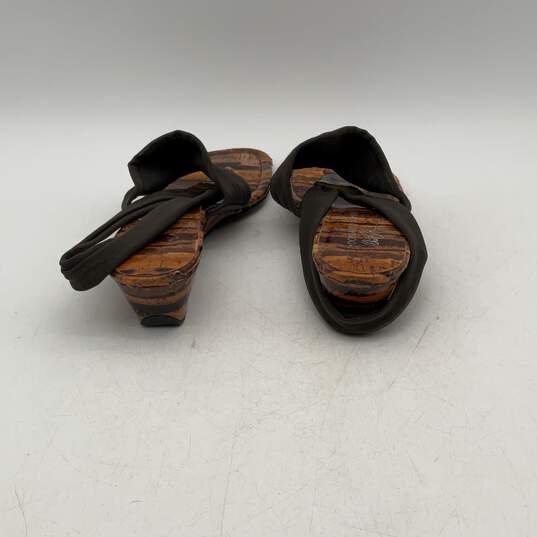 Donald J Pliner Womens Brown Cork Open Toe Wedge Slingback Sandals Size 9.5 image number 2