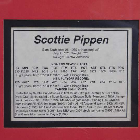 Scottie Pippen Chicago Bulls Career Highlights Wall Frame Vintage image number 3