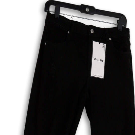 Black 5 Pocket Stretch Flared Jean, Denim