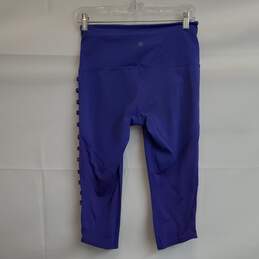 Lululemon Leggings Size 6 Breezy Crop Iris Flower Purple Activewear Reflectiv alternative image
