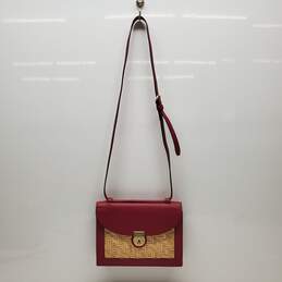 Kate Spade Saturday Square Straw Crossbody Bag