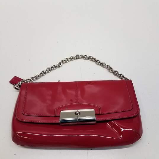 Coach, Bags, Coach Red Patent Leather Small Purse Wallet