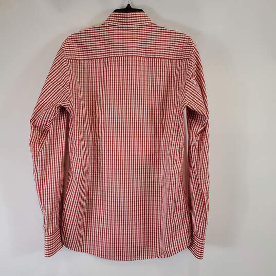 ETON Men Red Check Button Up XL image number 2