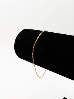 14K Yellow Gold Twisted Curb Chain Bracelet 1.2g