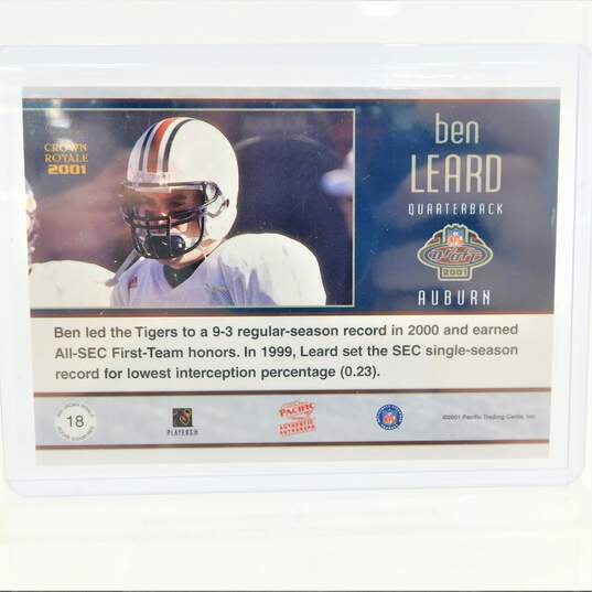 2001 Ben Leard Pacific Crown Royale Rookie Autograph /500 Auburn Tigers image number 3