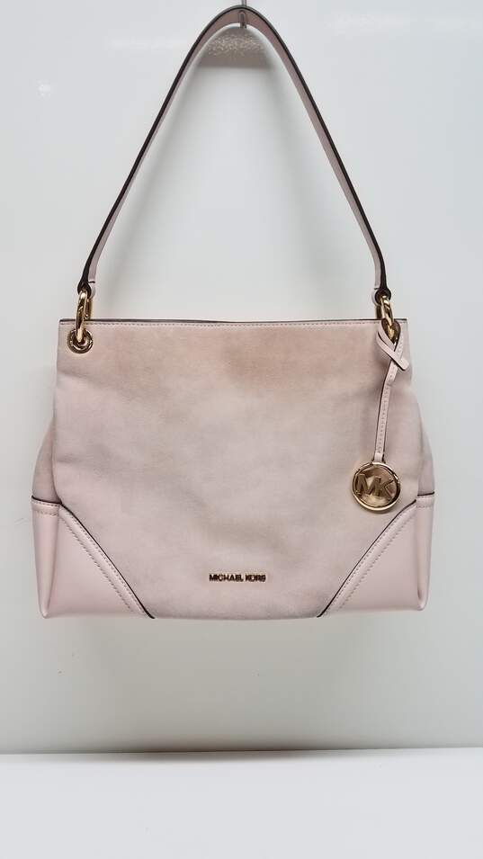 Michael Kors Pink Suede Shoulder Bag image number 1