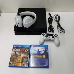 Sony PlayStation 4 Console Bundle w/ Headset, Controller, Cables, and 2 Games