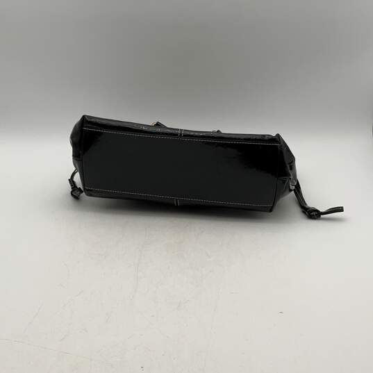 Dooney & Bourke Womens Black Leather Double Handle Shoulder Bag Purse image number 3