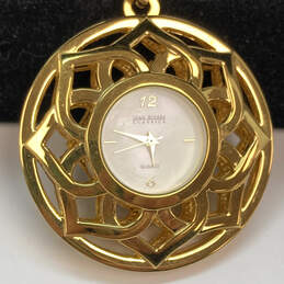 Designer Joan Rivers Classic Gold-Tone Watch Pendant Chain Necklace alternative image