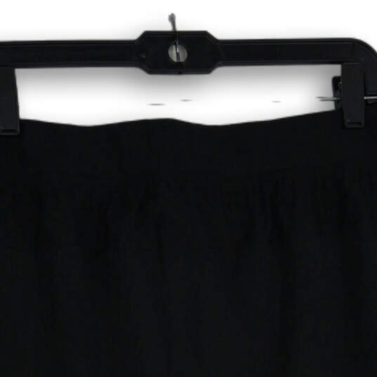 Womens Black Flat Front Elastic Waist Pull-on Athletic Shorts Size X-Large image number 4