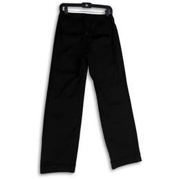 NWT Womens Black Flat Front Straight Leg Trouser Pants Size 4 alternative image