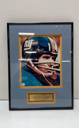 Signed, Framed & Matted 8x10 Photo of Y.A. Tittle - New York Giants alternative image