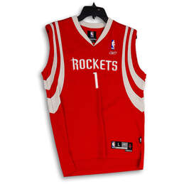 Mens Red Houston Rockets #1 Tracy McGrady Basketball NBA Jersey Size L