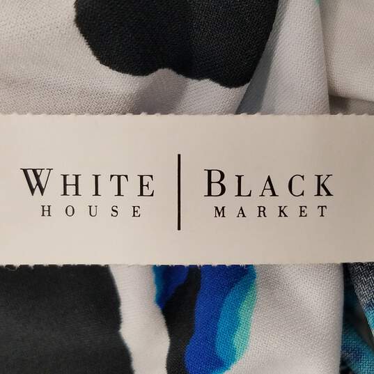 White House Black Market Women Blue Graphic Dress XS image number 5