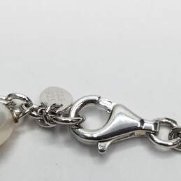 Tara-T&S Sterling Silver F.W. Pearls 6 Charm 7 1/2" Bracelet 16.1g alternative image