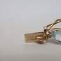 14K Yellow Gold Aquamarine Accent Bracelet 11.8g image number 4