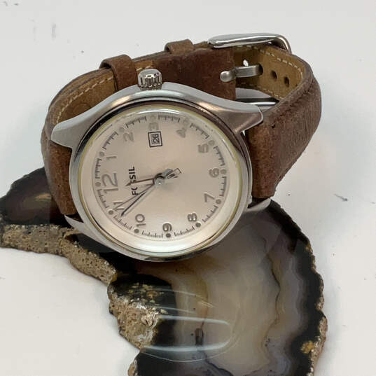 Designer Fossil AM-4379 Adjustable Strap Round Dial Analog Wristwatch image number 1