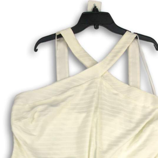 ASOS Womens White Sleeveless Halter Neck Back Zip Mini Dress Size 24 image number 3